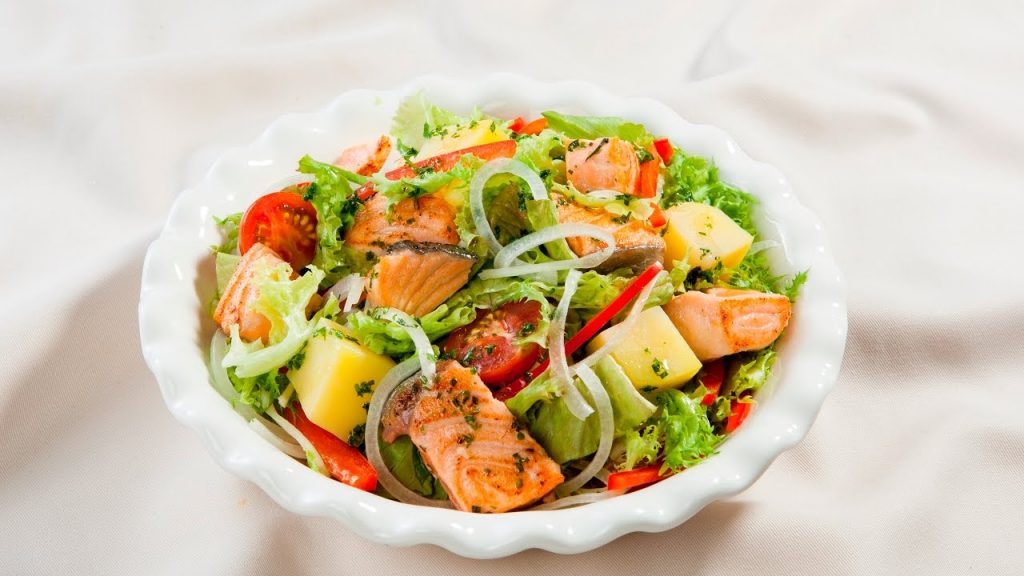 cách làm salad cá hồi