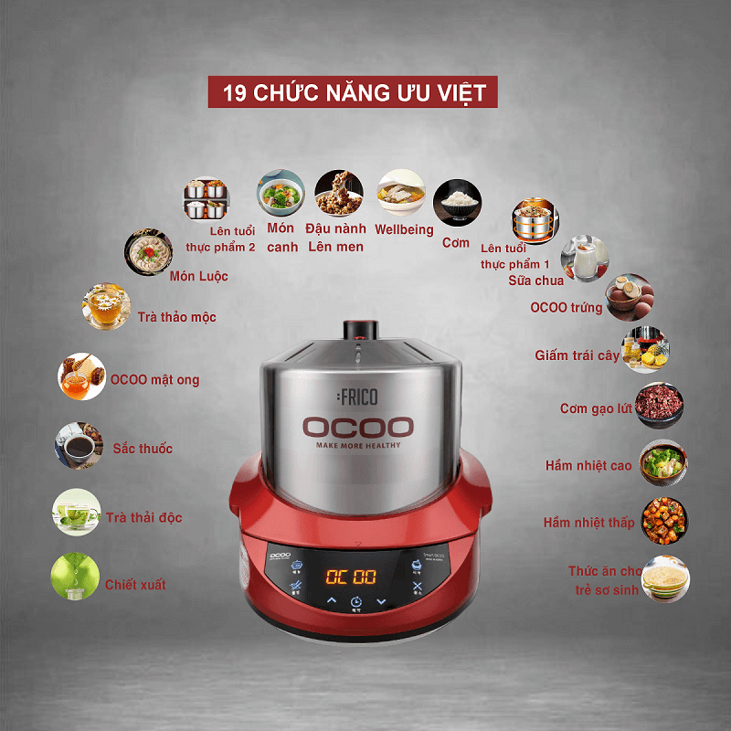 19 chức năng của nồi dưỡng sinh OCOO